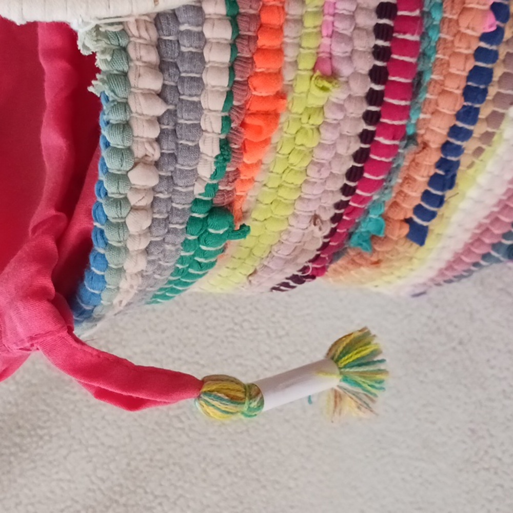 Rag Rug Drawstring Tote - Picture 2 of 10